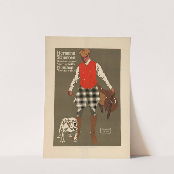 Hermann Scherrer Breechesmaker Sporting-Tailor (1907) by Ludwig Hohlwein