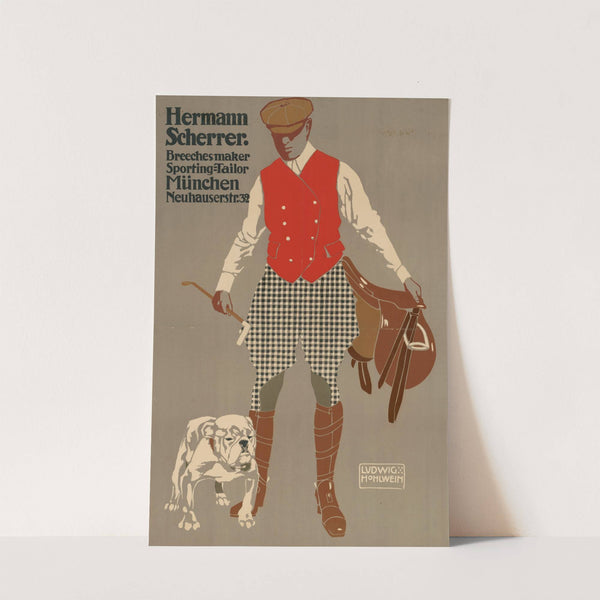 Hermann Scherrer Breechesmaker Sporting-Tailor (1907) by Ludwig Hohlwein