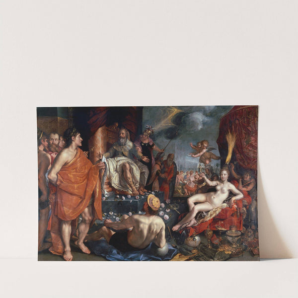 Hermes Presenting Pandora To King Epimetheus (1611) by Hendrick Goltzius