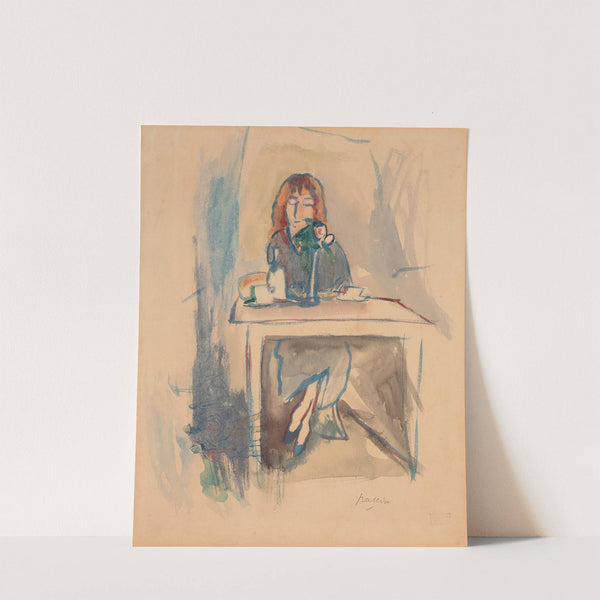 Hermine David à la robe bleue (1919) by Jules Pascin