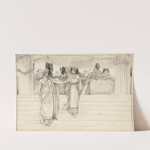 Hermione entreats Polixenes – Act I, Scene II, The Winter’s Tale by Edwin Austin Abbey