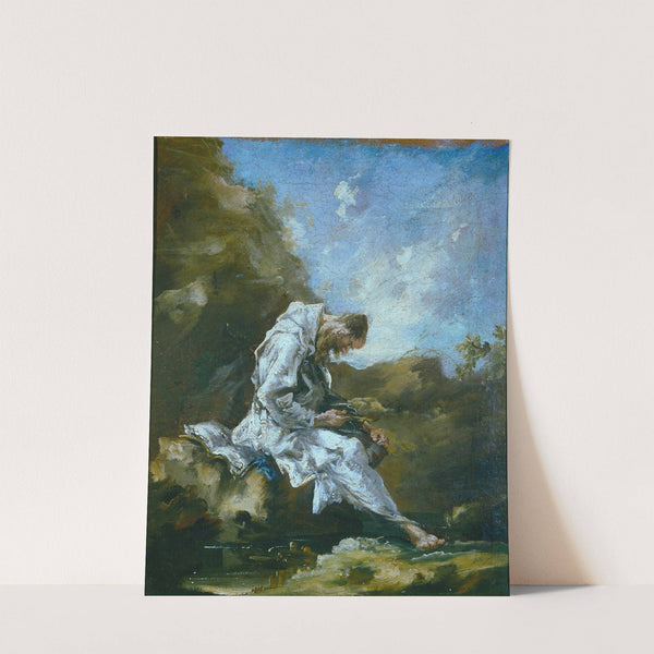 Hermit in the Desert (1700-1740) by Alessandro Magnasco