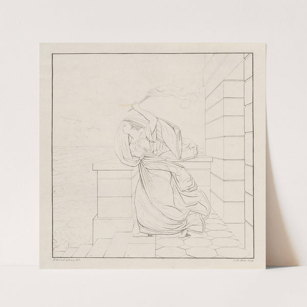 Hero ventende Leander (1826) by Carl Edvard Sonne