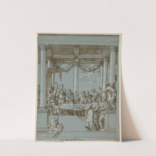 Herodes' gæstebud by Domenico Campagnola