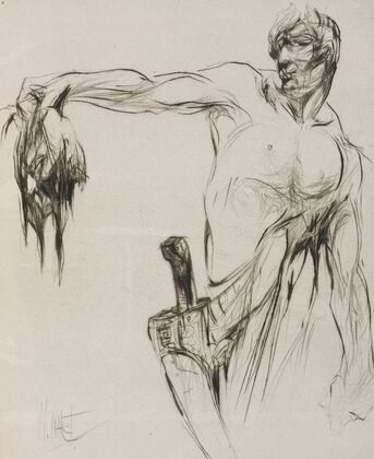 Herodias: Page 53, The head entered and mannaeus held it by the hair, at arm’s length, proud from the applause