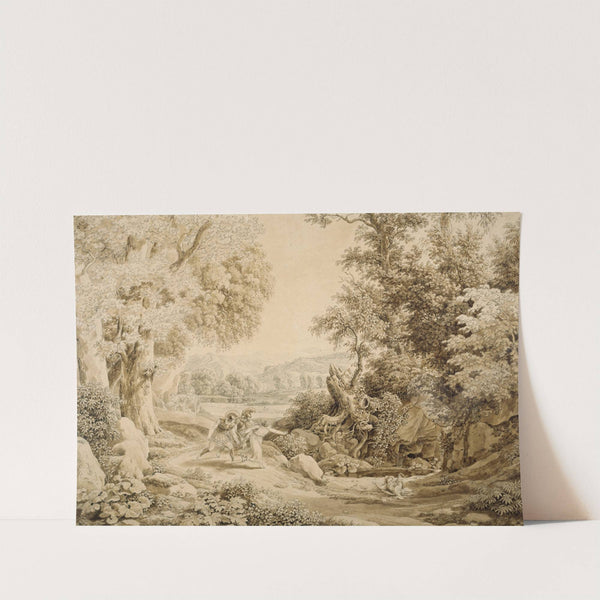 Heroische Landschaft mit dem Tod des Opheltes beim Zuge der Sieben gegen Theben by Johann Christian Reinhart