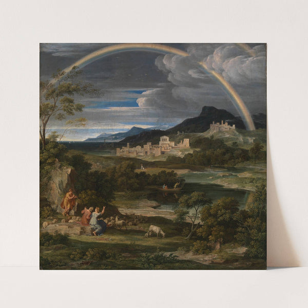Heroische Landschaft mit Regenbogen (1805) by Joseph Anton Koch