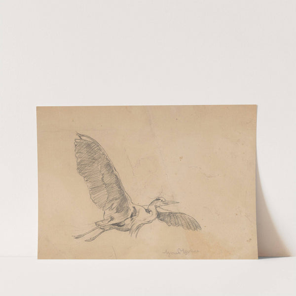 Heron in Flight (1880 - 1900) by Hans Thoma