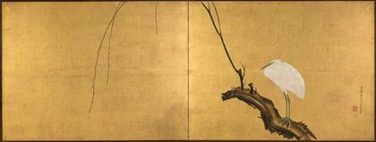 Heron on a Willow Branch (late 1700s)