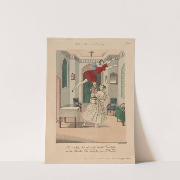 Herr Joh. Fenzl und Mad. Rohrbeck, in der Parodie ‘Der Kobold’ von Fr. X. Told (1838) by Johann Christian Schoeller