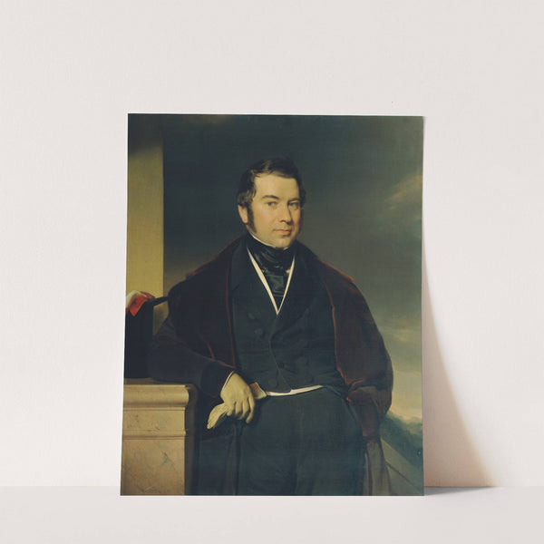 Herr mit Zylinder und Handschuh by Franz Eybl