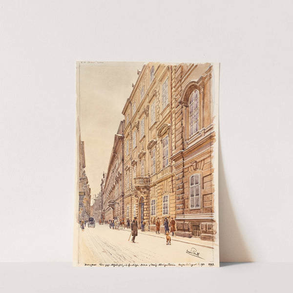 Herrengasse and Mollard-Clary palace with a view of Michaelerplatz in Vienna (1924) by Erwin Pendl