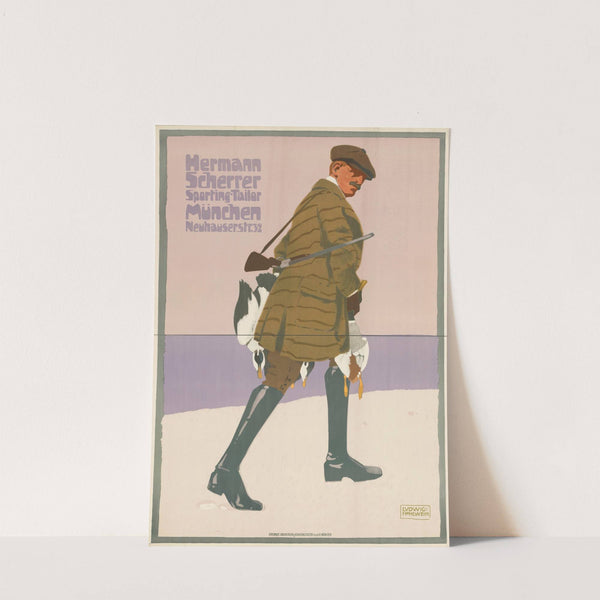 Herrmann Scherrer Sporting-Tailor München (1907) by Ludwig Hohlwein