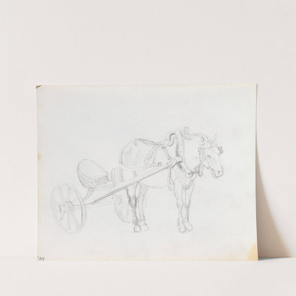 Hest og karjol (1848) by Adolph Tidemand