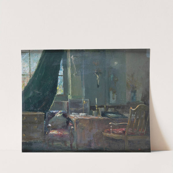 Het atelier van Marthe Verhaeren in de rue Potagère (1900) by Marthe Massin