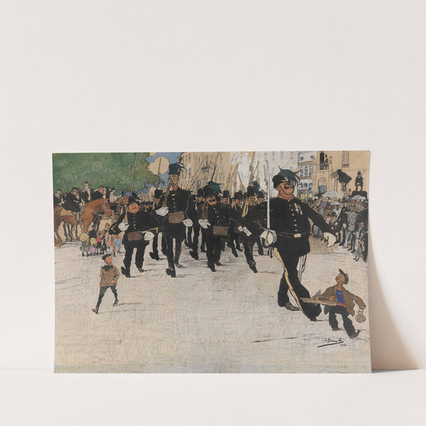 Het défilé van de burgerwacht in Gent by Jules De Bruycker