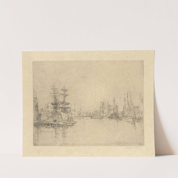 Het grote dok in Oostende by James Ensor