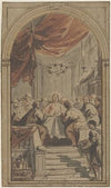Het Heilig Avondmaal, voorgesteld in de opperzaal