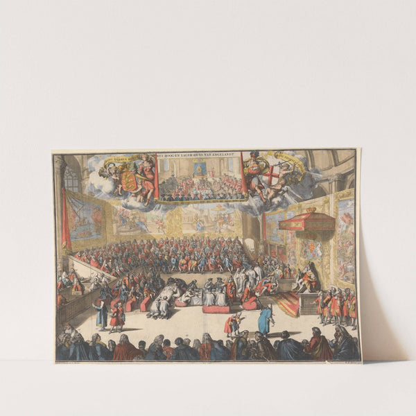 Het-Hoog-en Lager-Huys van Engelandt. Coronation of the Prince of Orange by Romeyn De Hooghe