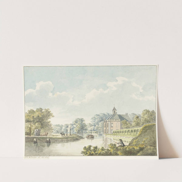 Het Huis Rupelmonde aan de Vecht by Hermanus Numan