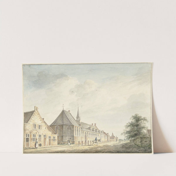 Het Jobs-gasthuis te Utrecht by Jacobus Versteegen