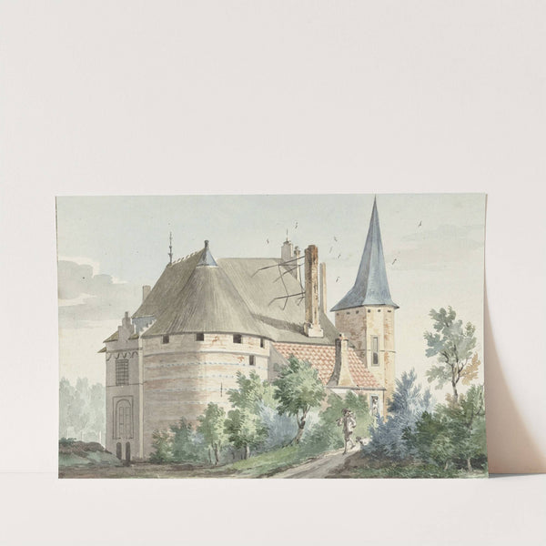 Het kasteel te Wouw (1741) by Aert Schouman