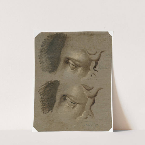 Het linkeroog v.e. antieke sculptuur en profil by David Humbert de Superville