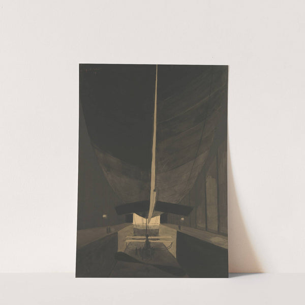 Het luchtschip Belgique II in zijn loods by Léon Spilliaert