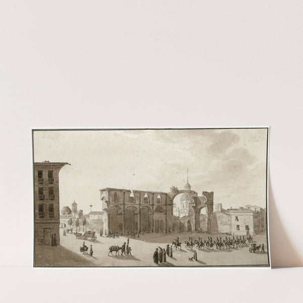 Het marktplein te Saragossa by Otto Howen