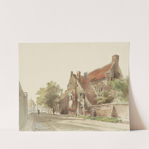 Het oude gasthuis te Hasselt (1861) by Cornelis Springer