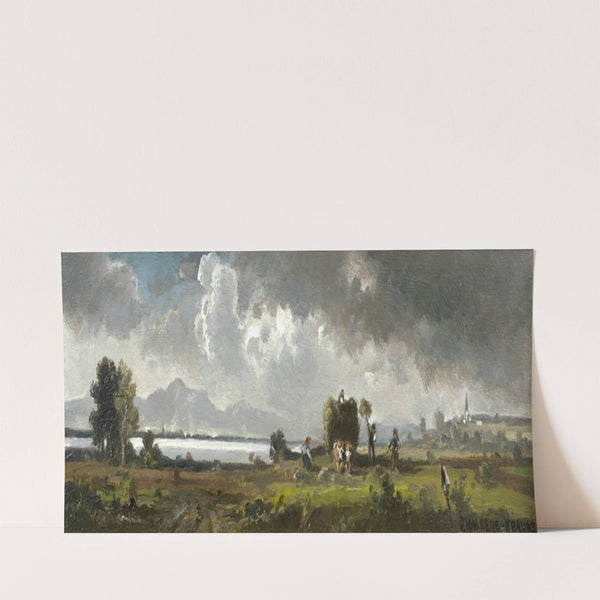 Heuernte am Chiemsee (circa 1940) by Fritz Halberg-Krauss