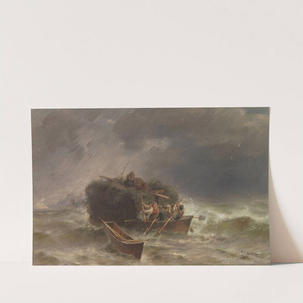 Heuschiff im Sturm by Joseph Wopfner