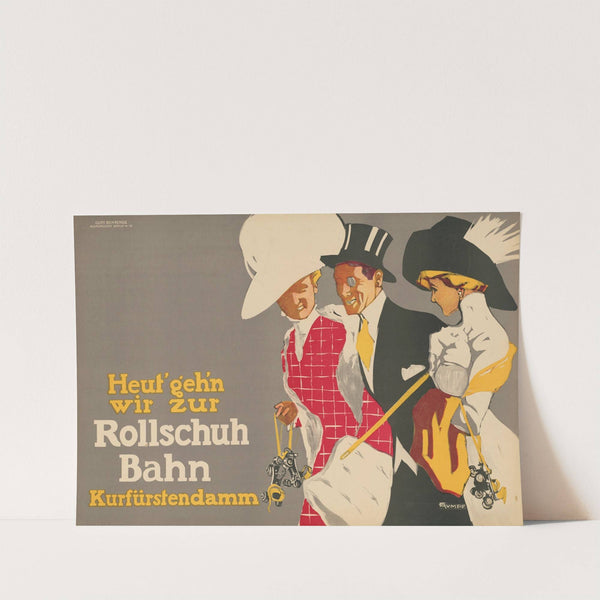 Heute gehen wir zur Rollschuh-Bahn. Kurfürstendamm (1910) by Fritz Rumpf