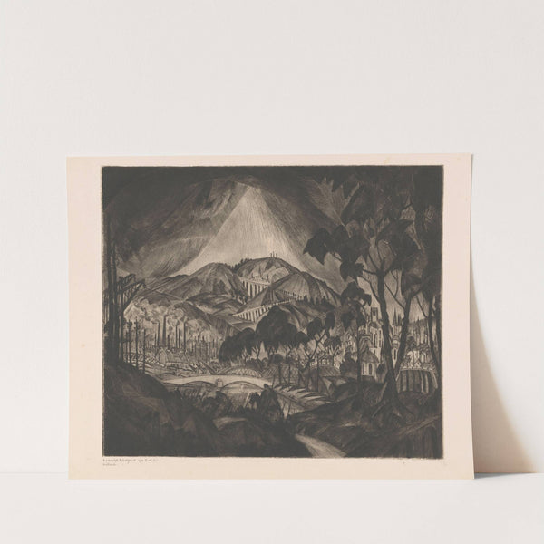 Heuvellandschap met industrie (1913) by Lodewijk Schelfhout