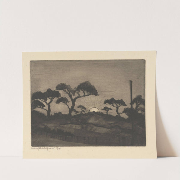 Heuvellandschap met sparren (1919) by Lodewijk Schelfhout