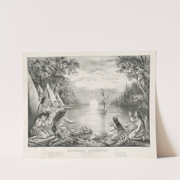 Hiawatha’s departure (1868) by Currier & Ives.