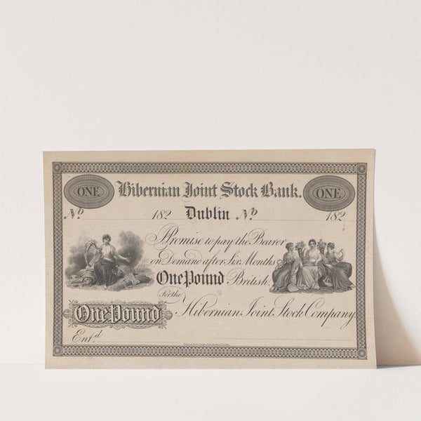 Northern Banking Company, Belfast, twenty-five shilling note (1820-1829) by Perkins & Heath
