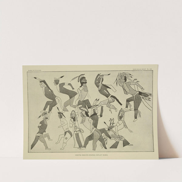 Hidatsa Dancers bearing exploit marks (1894) by Garrick Mallery