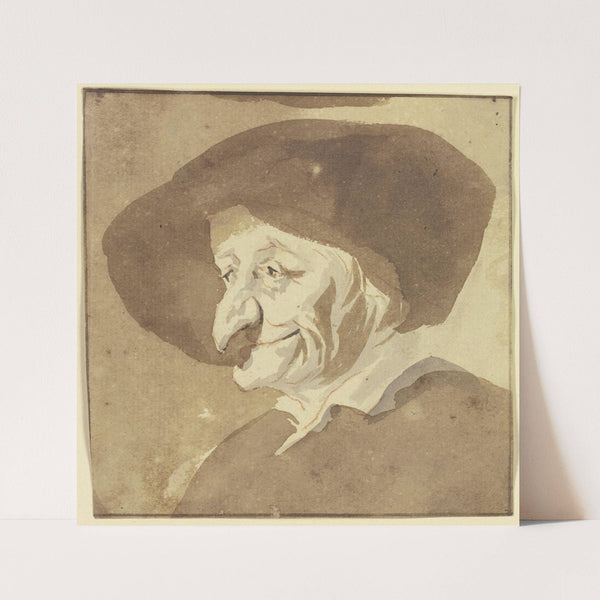 Hideous head. by Cornelis Dusart