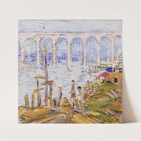 High Bridge Harlem River by George Luks