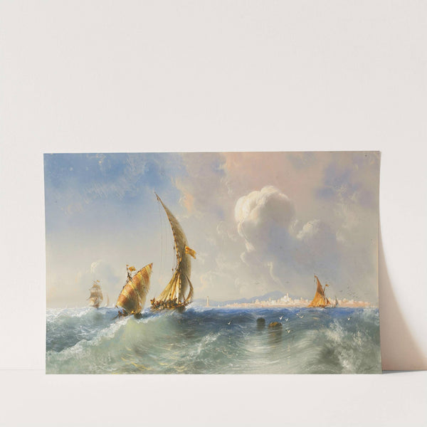 High Seas Near Alicante by Carlo Bossoli