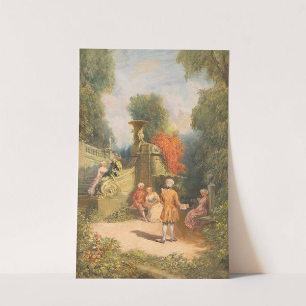 High society in a pleasure garden by Max Friedrich Rabes