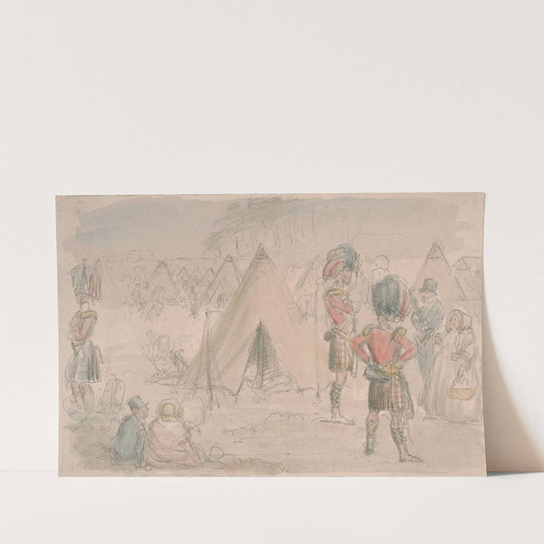 Highland Regiment in Camp by John Leech