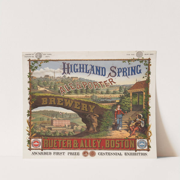 Highland Spring Brewery ale & porter. Rueter & Alley, Boston by Anonymous