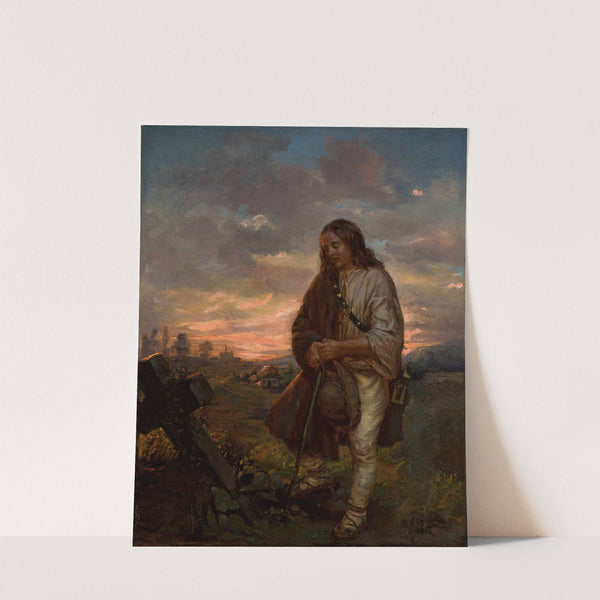 Highlander at a grave (1864) by Antoni Kozakiewicz