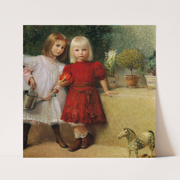 Hilda und Franzi von Matsch, die Kinder des Künstlers by Franz von Matsch