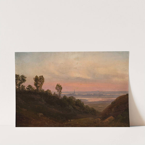 Hilly landscape at sunset by Chrystian Breslauer