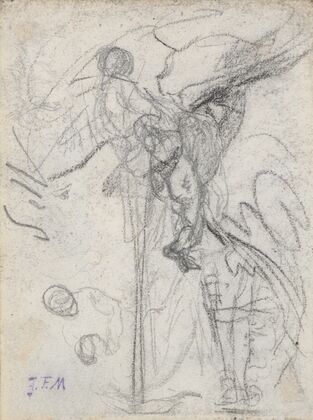 Hilly Landscape, Laundress, and Other Studies