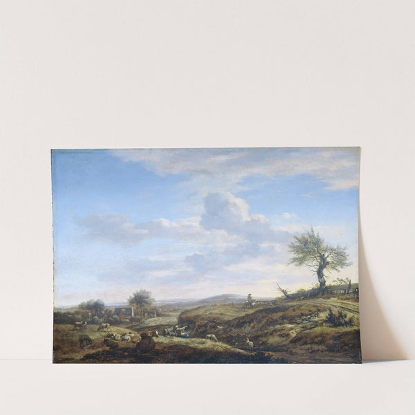 Hilly Landscape with a High Road (1660 - 1672) by Adriaen van de Velde