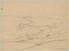 Hilly landscape with a road and trees (1880 - 1900)